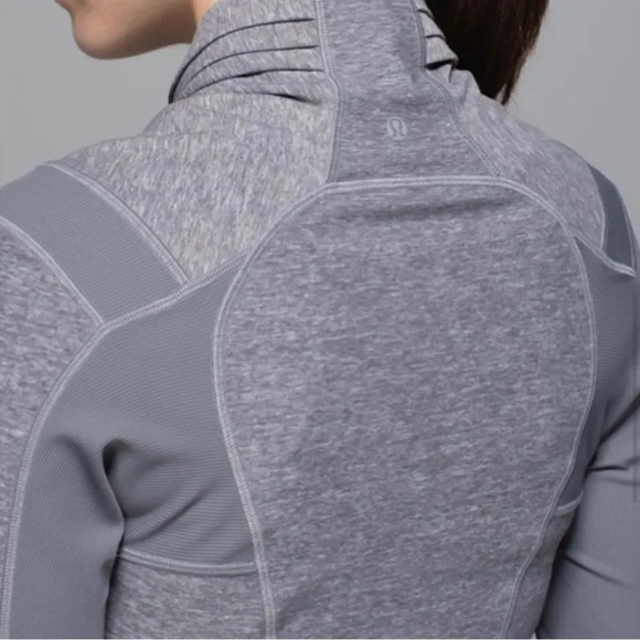 Lululemon Heather Gray Bhakti Double Zipper Yoga Jacket - Picture 9 of 12